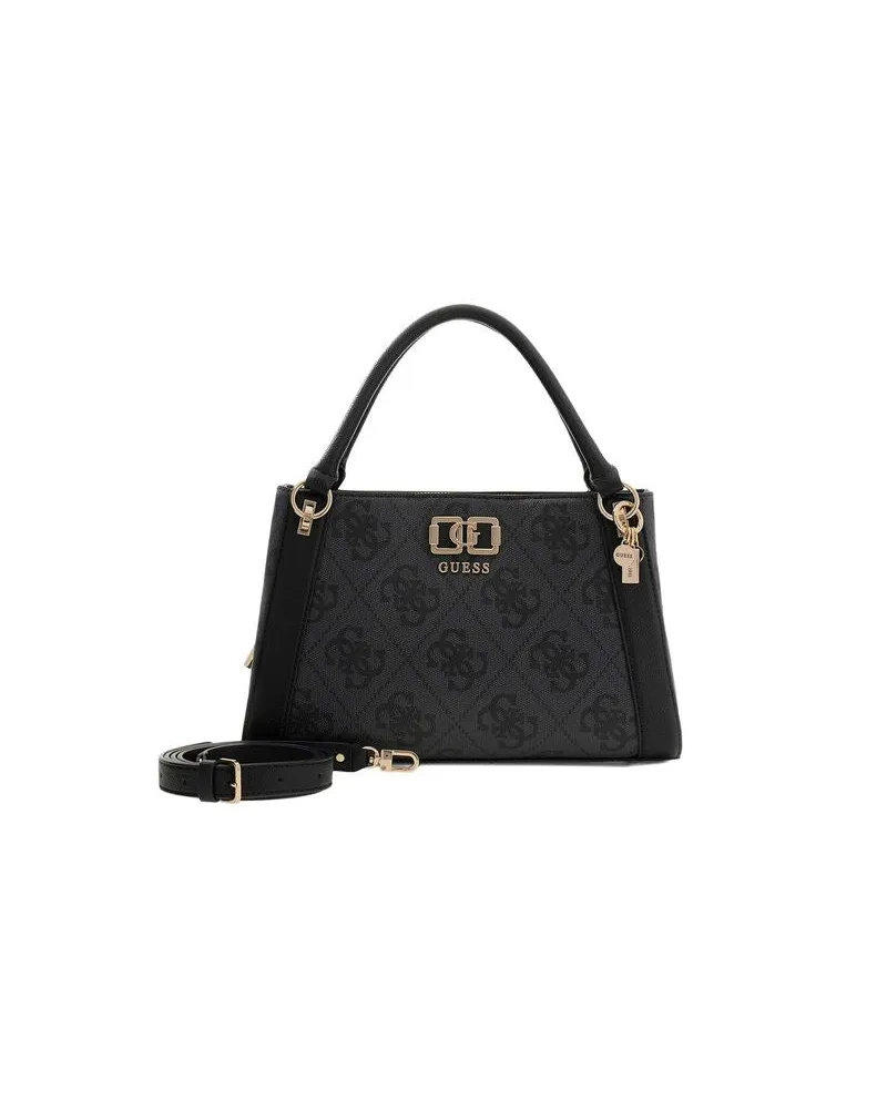 Guess Women's Satchel Bag Coal Logo Polyurethane - Satchel-Bags Black