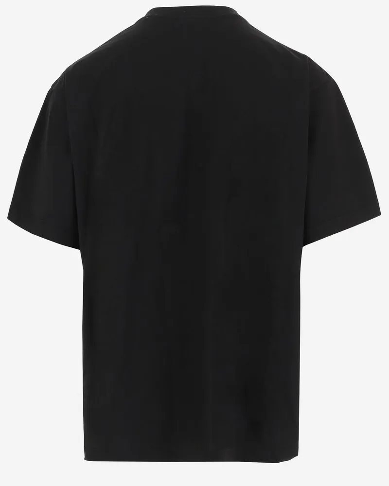 Balenciaga Men T-Shirt Cotton Black T-Shirts And Polos Black