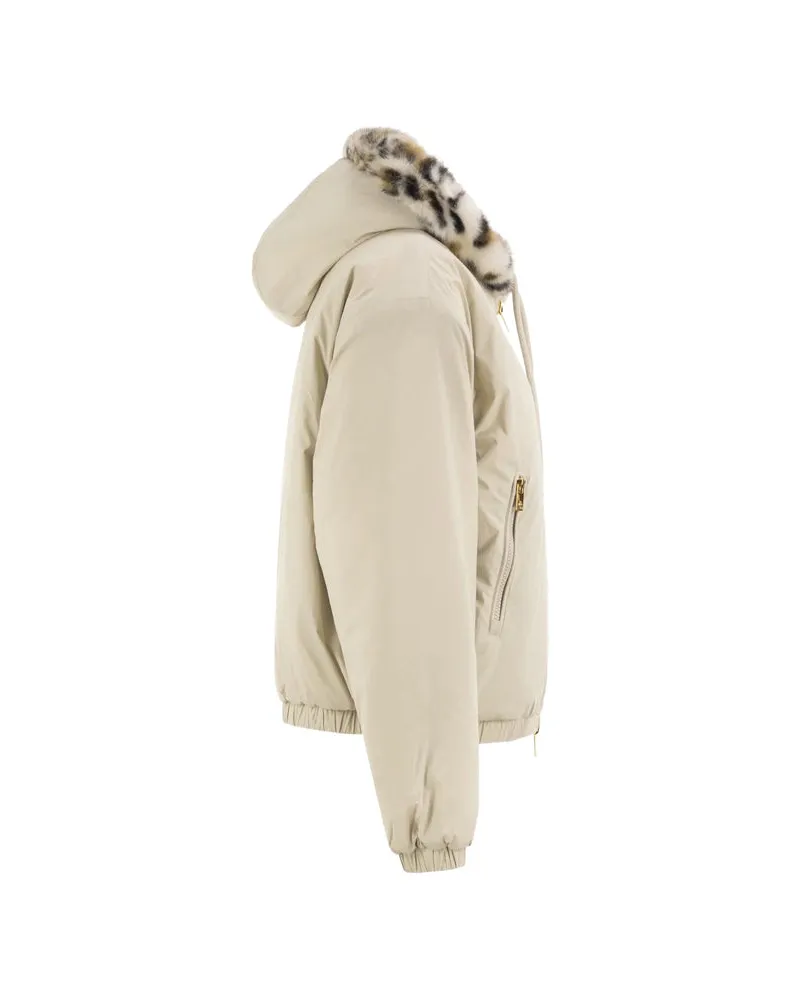 Moose Knuckles Reversible Faux Fur Jacket — Beige Beige