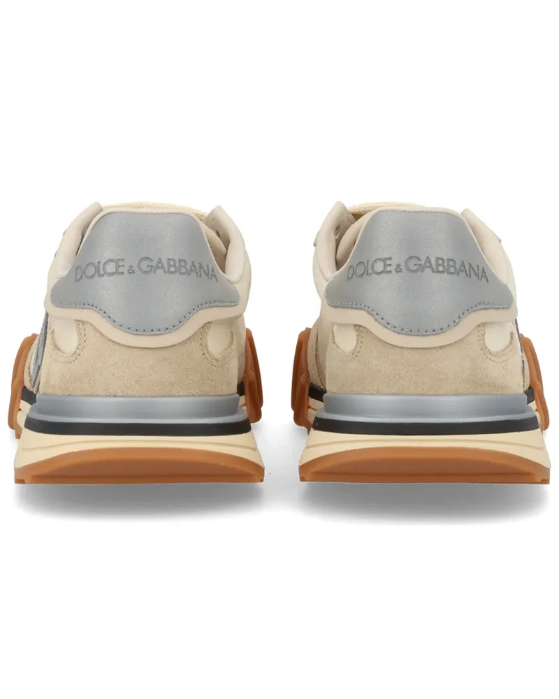 Dolce & Gabbana Polyamide and Leather Sneaker — Beige Beige