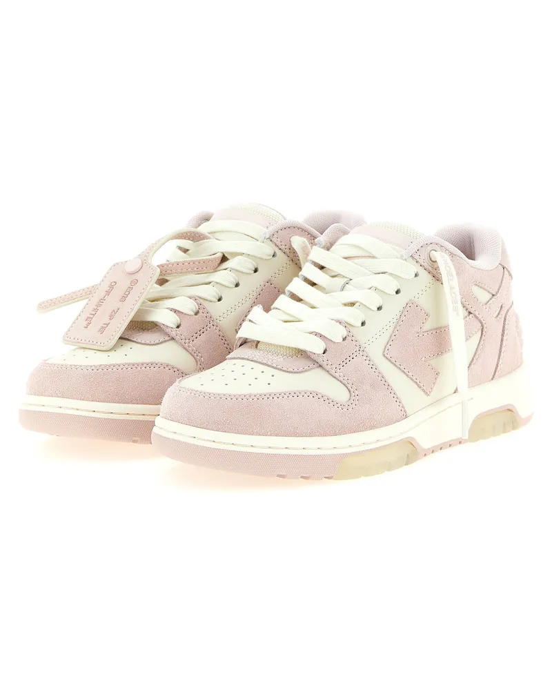 OFF-WHITE Women's Multicolor Leather Low Top Sneakers Pink