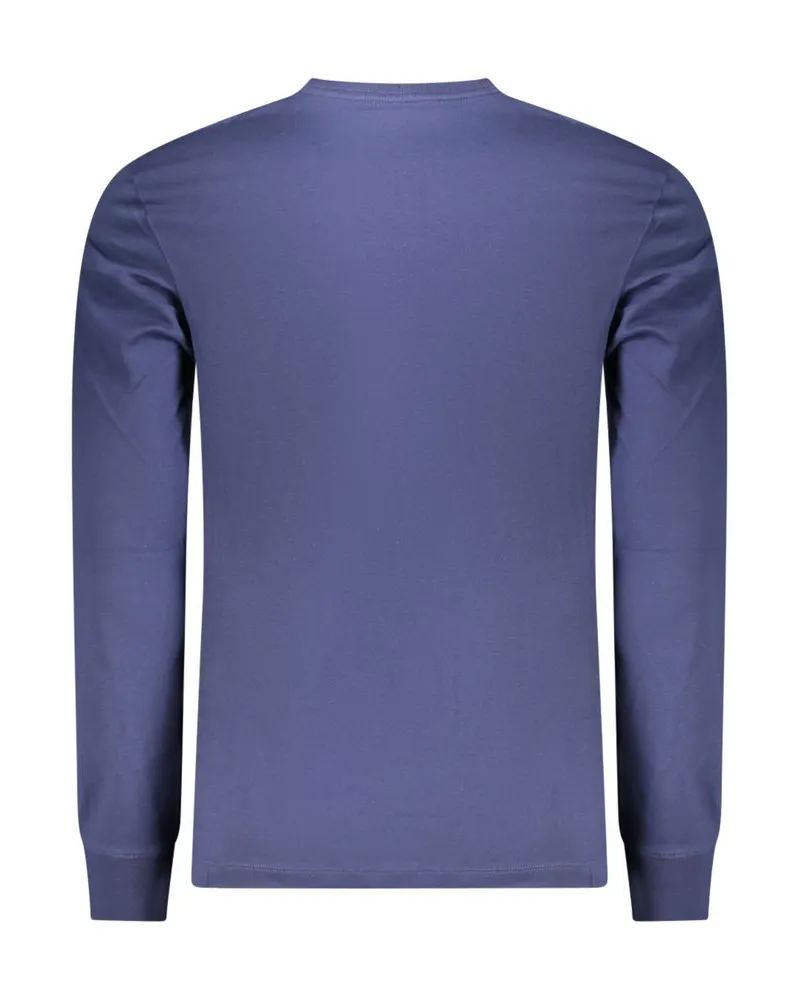 Timberland Logo-Embroidered Cotton T-Shirt — Blue Blue