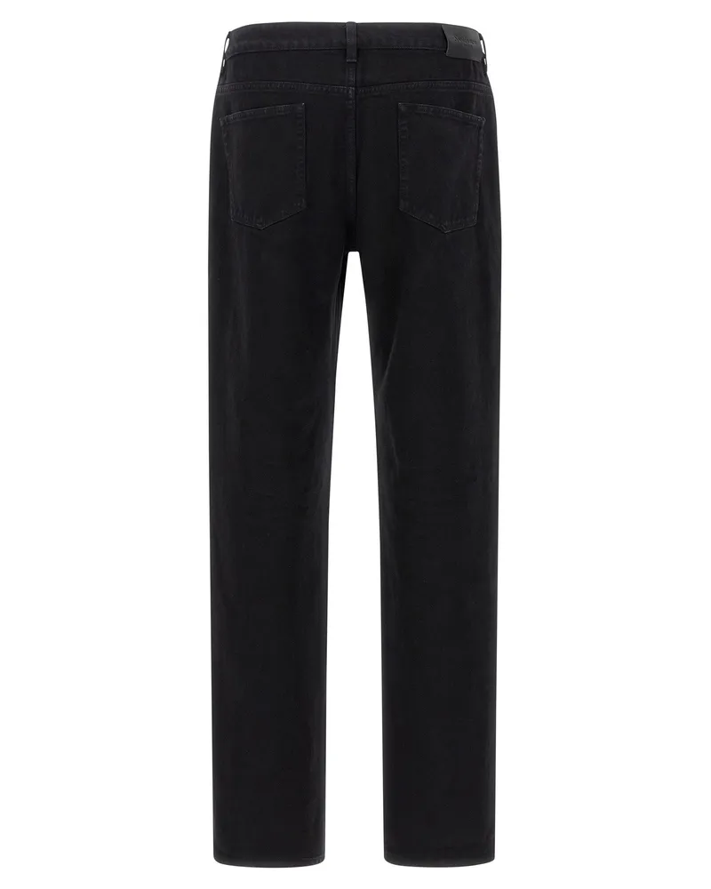 Saint Laurent Garment-Dyed Cotton Denim Jeans — Black Black