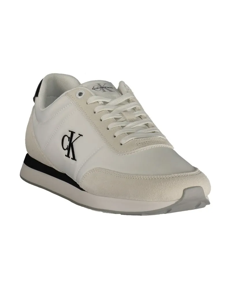 Calvin Klein Logo Lace-Up Sneaker — White White