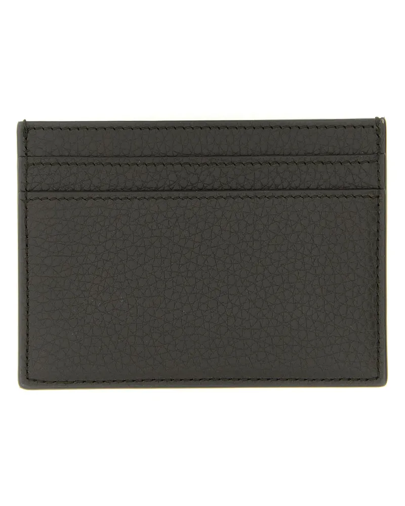 Saint Laurent Men's Brown Calfskin Cardholder Accessory Brown
