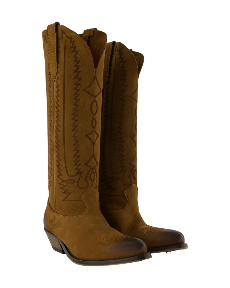 Golden Goose Wish Star Boots Khaki