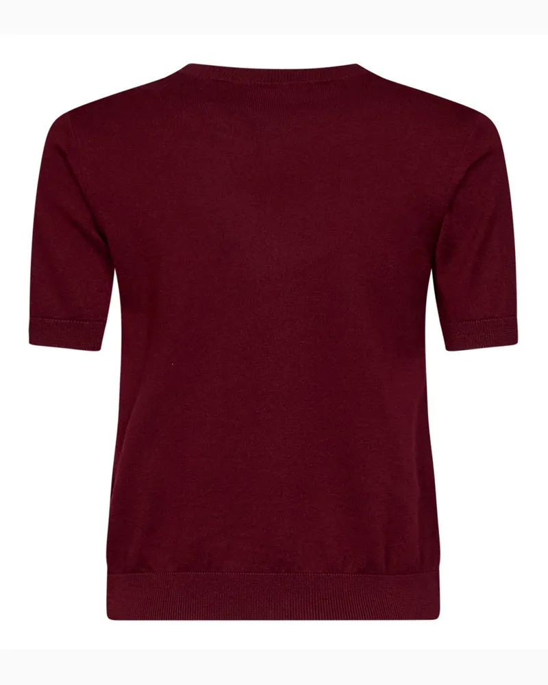 Max Mara Women Knit Top Smmgiulietta Burgundy Red Cotton Sweater Red