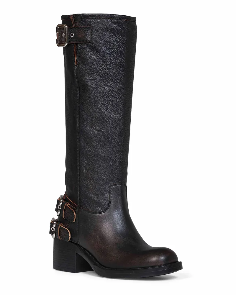 Chloé Women's Boots Dakota Black Grained Leather Calf Black