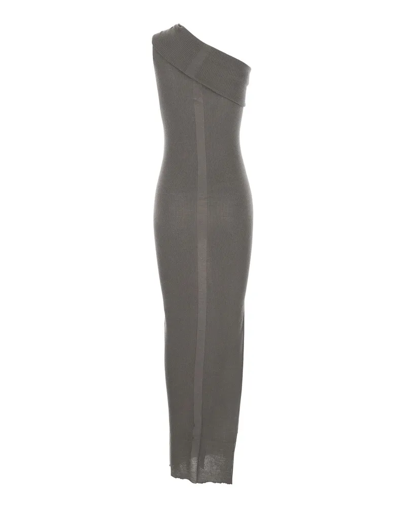 Rick Owens Women's Long Dress Athena Grey Wool Gray