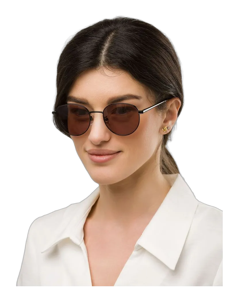 Furla Women's Sunglasses Black-Brown Metal Black