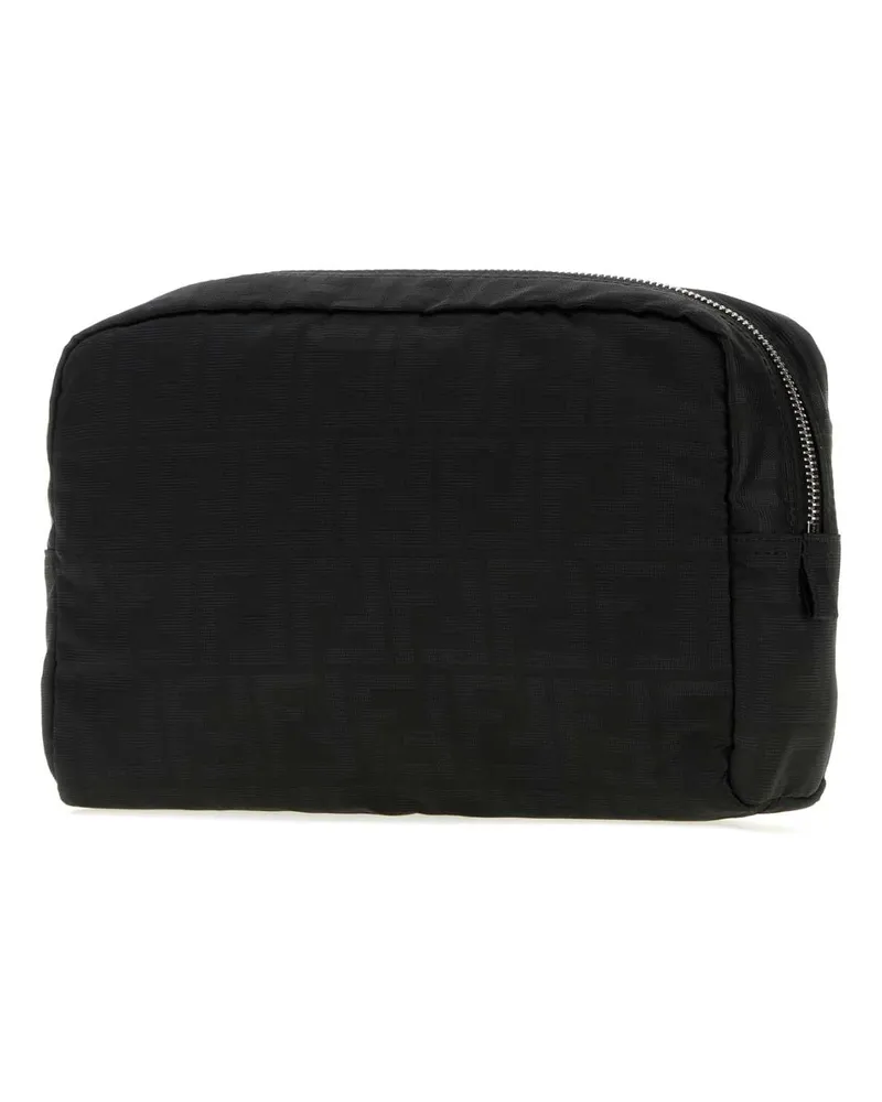 Fendi Men's Embroidered Fabric Medium Beauty Case Nero Perfumes Black