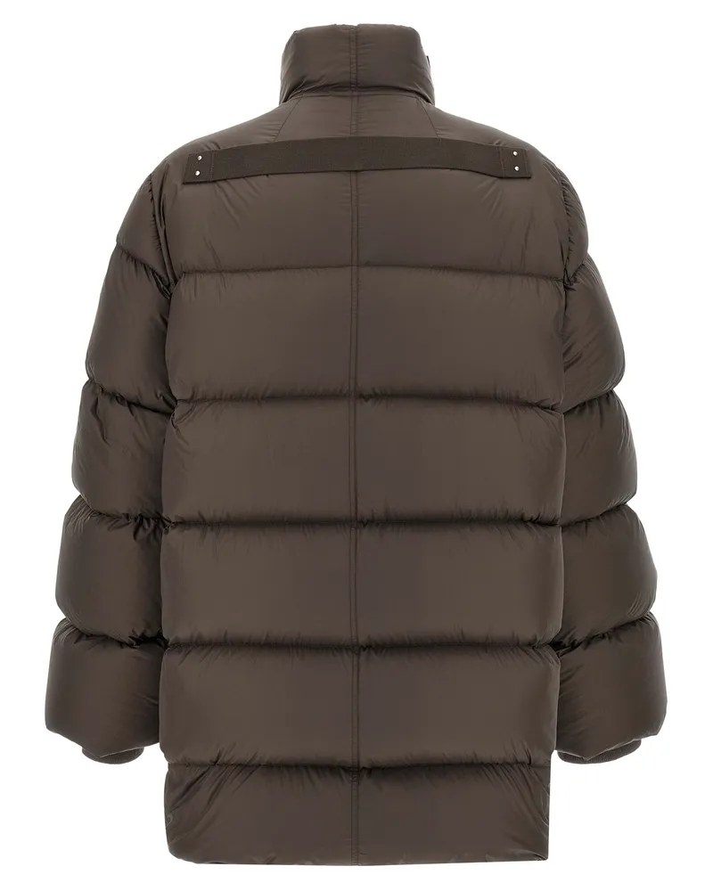 Rick Owens Men's Brown Nylon Full-Length Jacket Clothing Brown