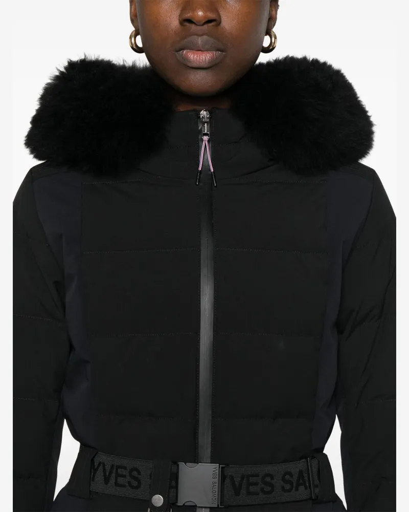 Yves Salomon Women's Belted Ski Jacket Aw25 W Black