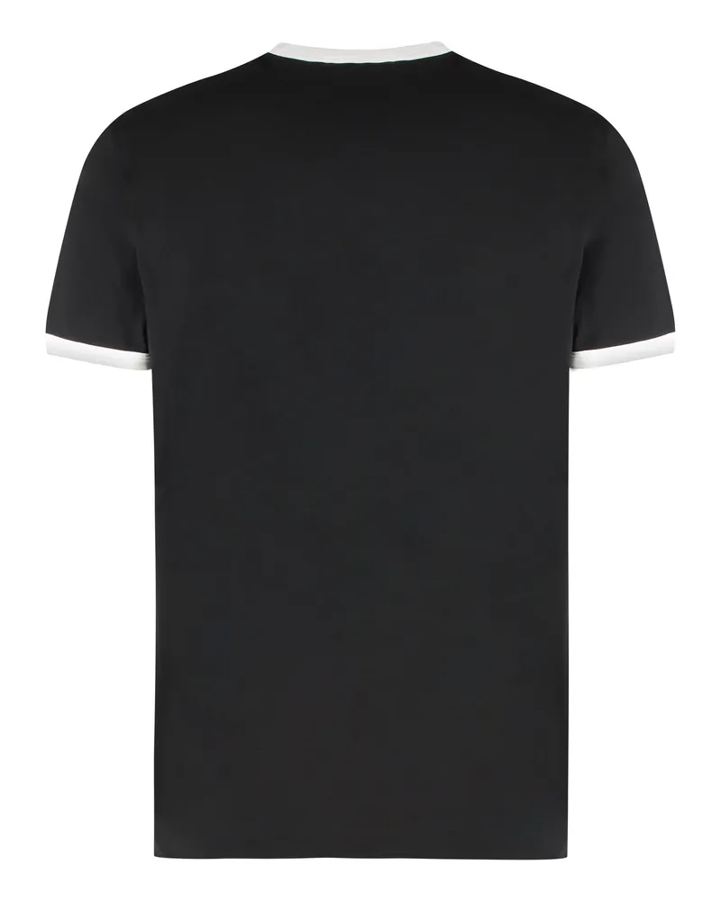 Dolce & Gabbana Logo-Embroidered Cotton T-Shirt — Black Black