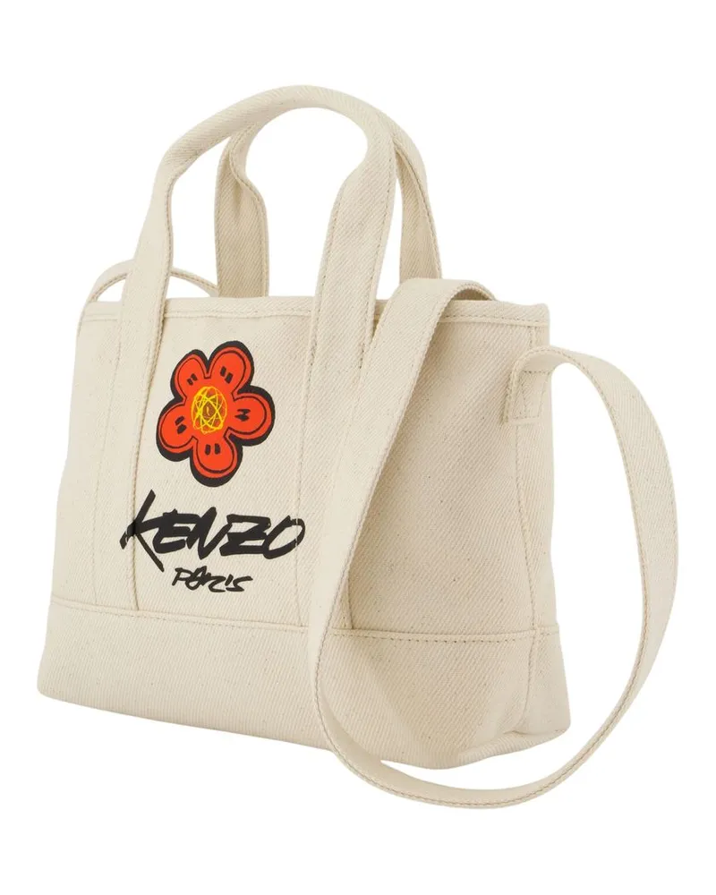 Kenzo Unisex Tote Small Cotton White Totes-shopping-bags White