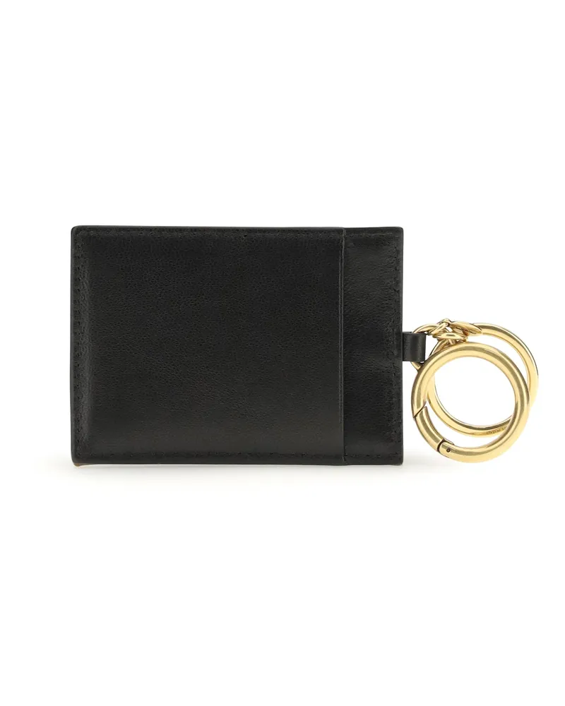 Valentino Garavani Men's Keyring Viva Superstar Black-Spice Lamb Leather Keyrings & Chains Black/spice Black