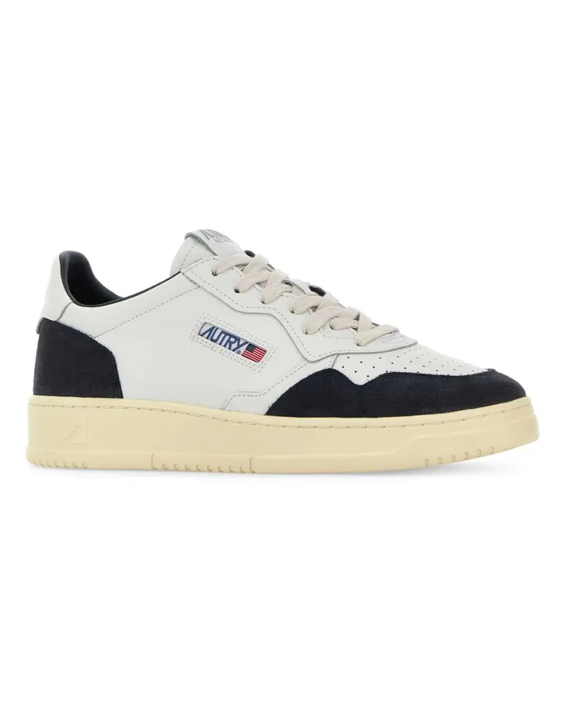 AUTRY Men's White Leather Medalist Sneakers Sofleasuewhtocean White