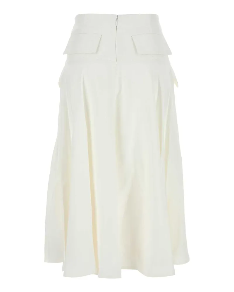 Bottega Veneta Women's White Viscose Blend Skirt Chalk Exterior: Acetate Gonne White