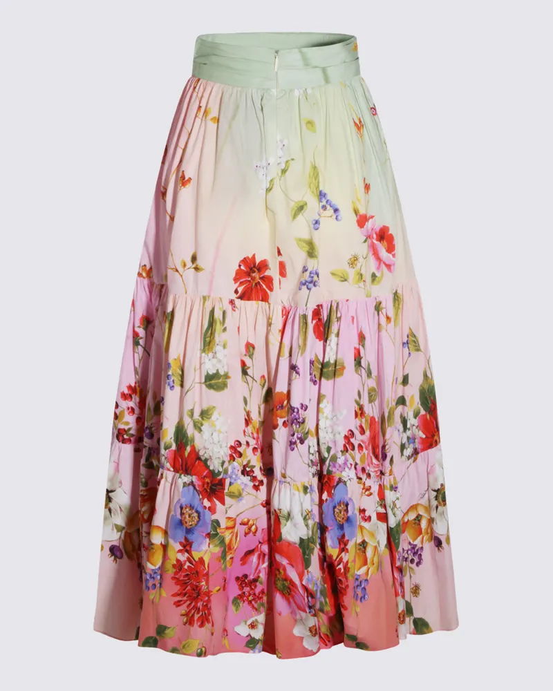 Roberto Cavalli Women's Skirts Green-Fuchsia Co El Green/fuchsia Pink