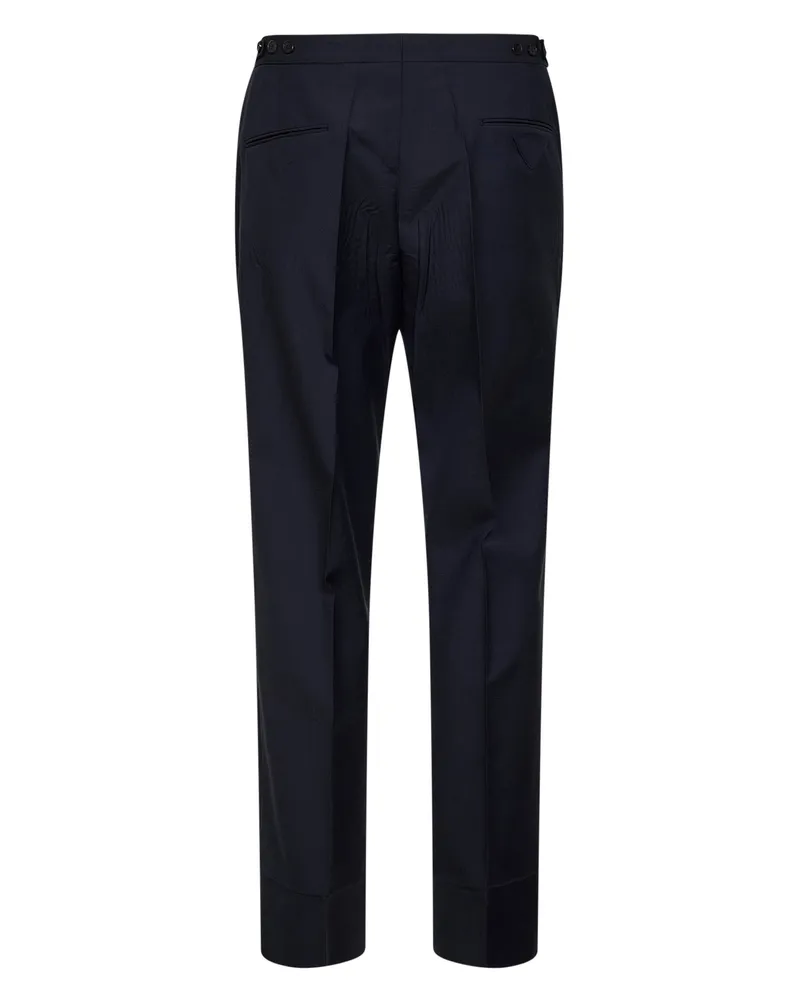 Prada Men's Blue Wool And Mohair Tailored Trousers Virgin Blue