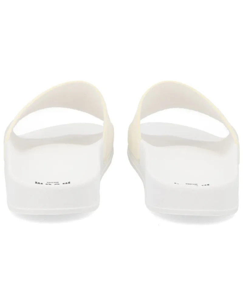 MSGM Logo-Embroidered Slide Sandal — White White