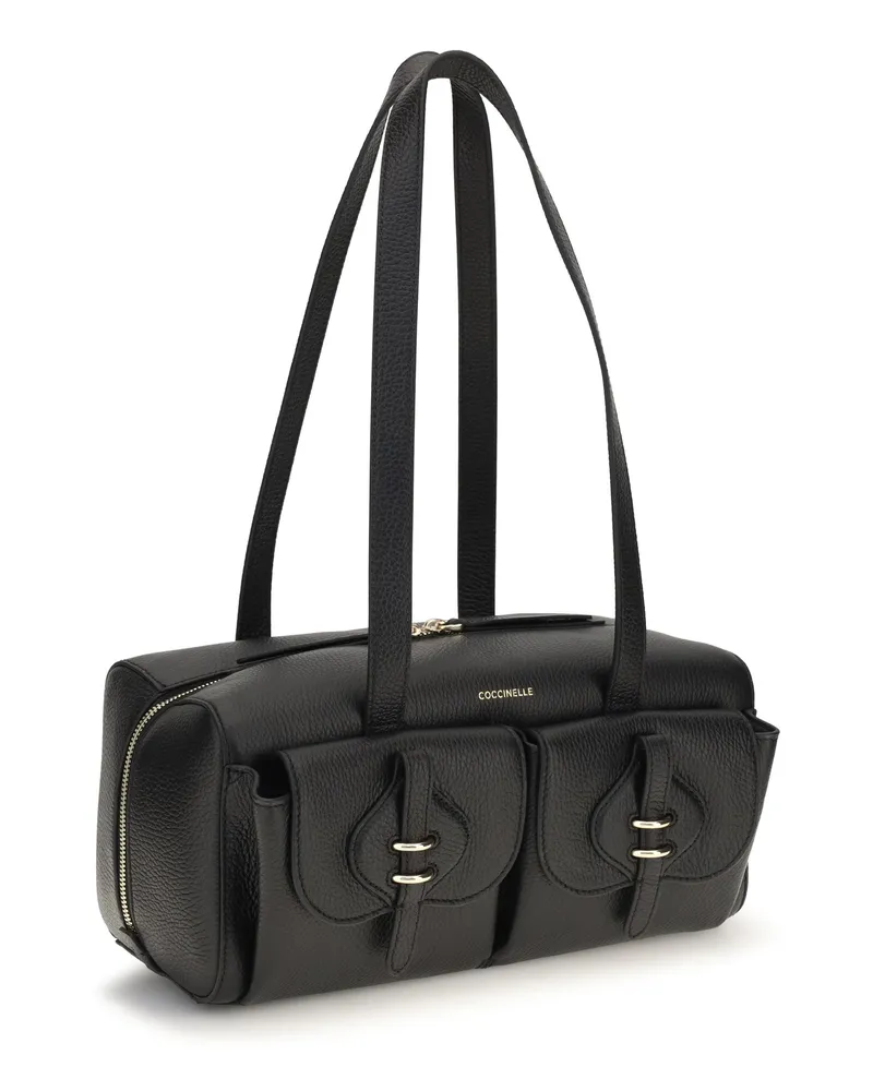 Coccinelle Women's Mavery Shoulder Bag Noir Calf Leather Bos Taurus Black
