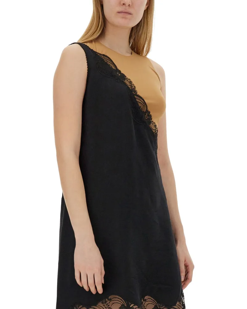 Maison Margiela Viscose and Polyamide Blend Midi Dress — Black Black