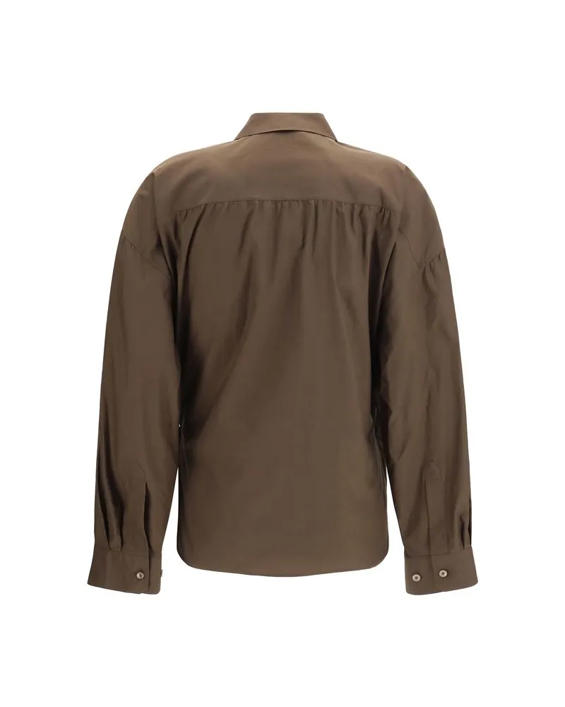 Christophe Lemaire Women's Brown Cotton Shirt Brown