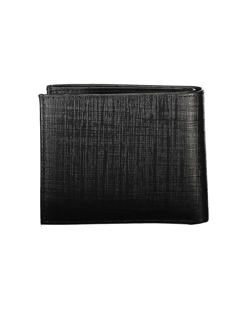 Calvin Klein Textured Leather Wallet — Black Black