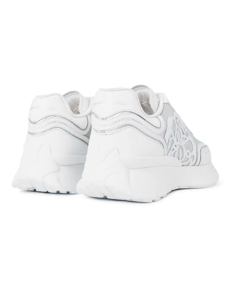 Alexander McQueen Women's Sprint Runner Oversized Sneakers White Shoes White
