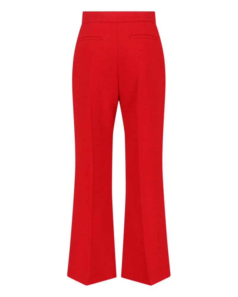 Valentino Garavani Women's Trousers Red Virgin Wool Red
