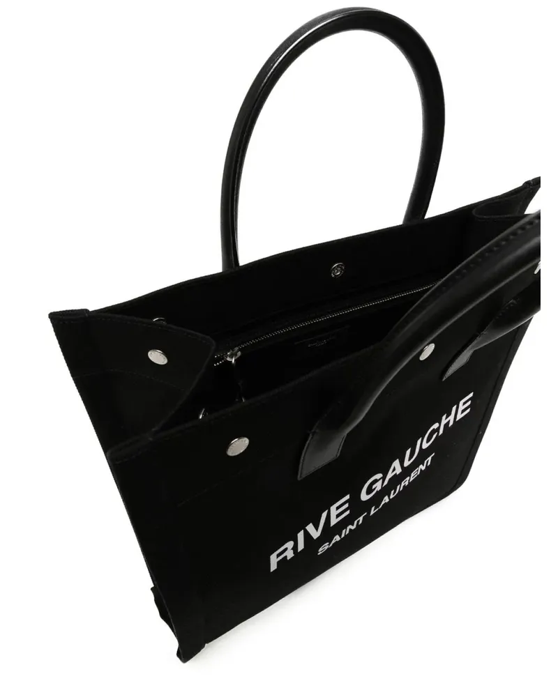 Saint Laurent Women's Rive Gauche Logo Tote Bag Black Black