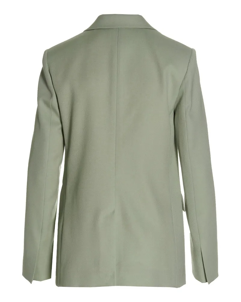 Lanvin Single-Breasted Wool Blazer — Sage Sage