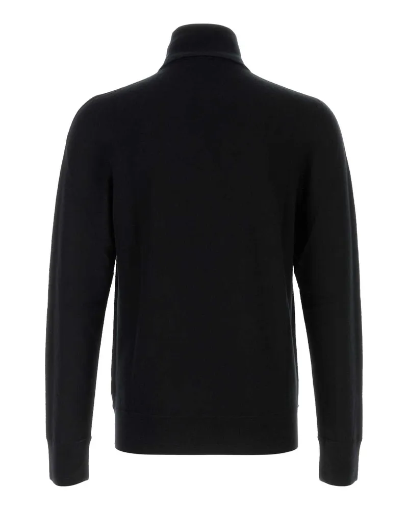 The Row Men's Black Cashmere Bjorn Sweater Exterior: Maglieria Black