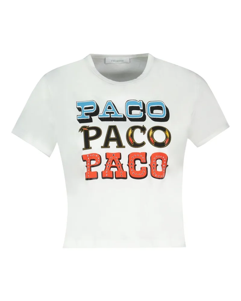 Paco Rabanne Women Tee T-Shirt -  Cotton White Concept-Store Ready-To-Wear White