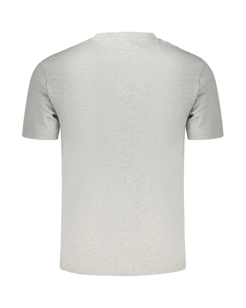 Napapijri Logo-Embroidered Cotton T-Shirt — Gray Gray