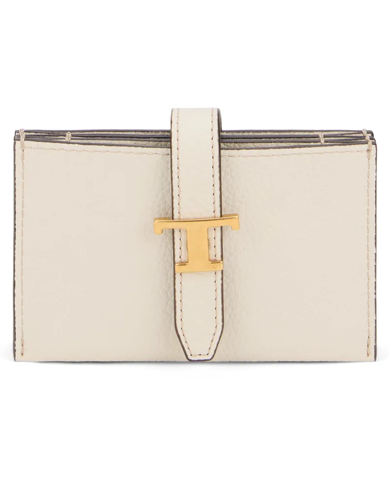 TOD'S Women's Leather Wallet Chalk White Calfskin & Purses White