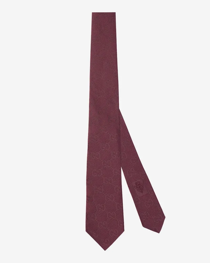 Gucci Men's Cotton And Silk Tie Burgundy Ties & Bow Burgundy