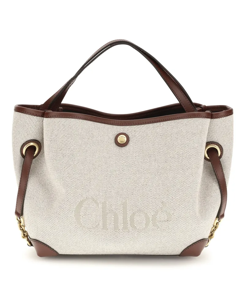 Chloé Women's Handbag Clover Crafty Brown Fabric Handbags Hand Bags Brown