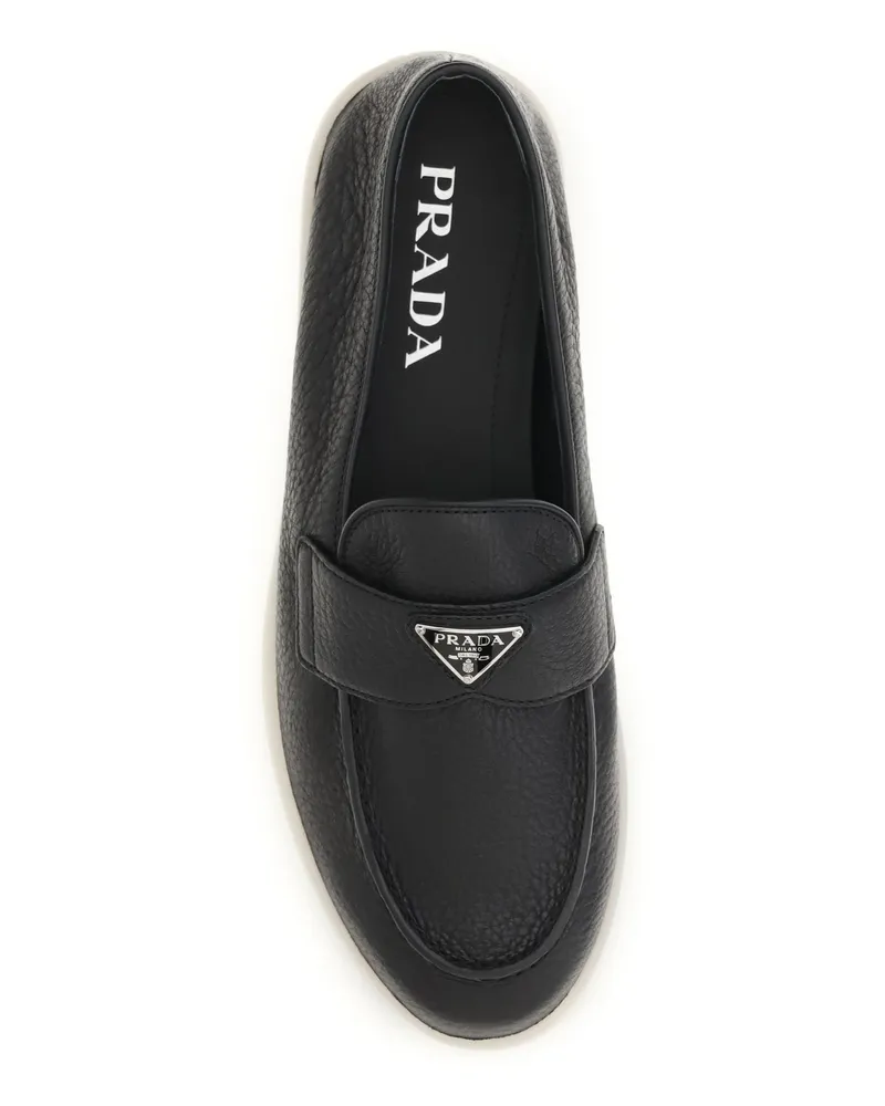 Prada Calf Leather Loafer — Black Black