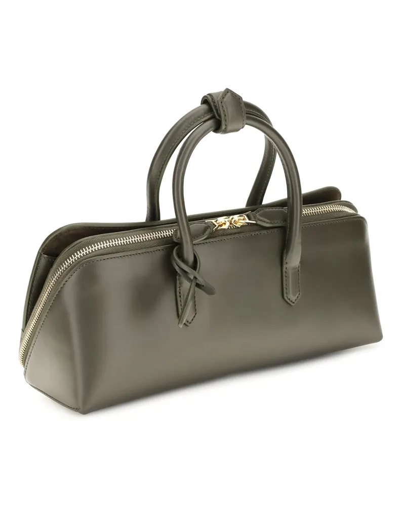 Alaïa Women's Handbag Delta Nubuck Calfskin Green Calf Leather Shoulder Bags Green