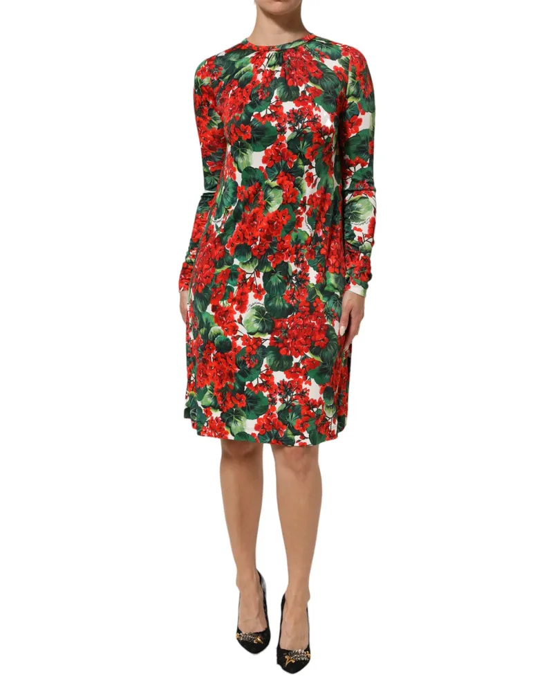 Dolce & Gabbana Women Multicolor Floral Short Portofino Dress Multicolor