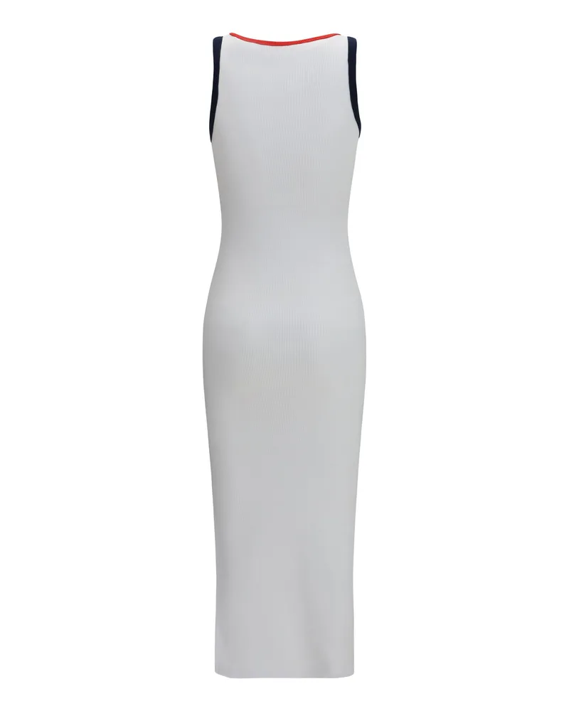 Fiorucci Women Midi Dress Ribbed Cotton White
