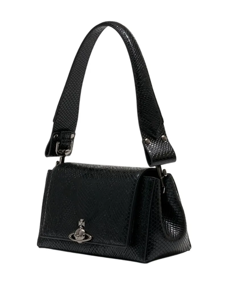 Vivienne Westwood Women's Hazel Medium Handbag -  Leather Black Calfskin Bags Handbags-Purses Black