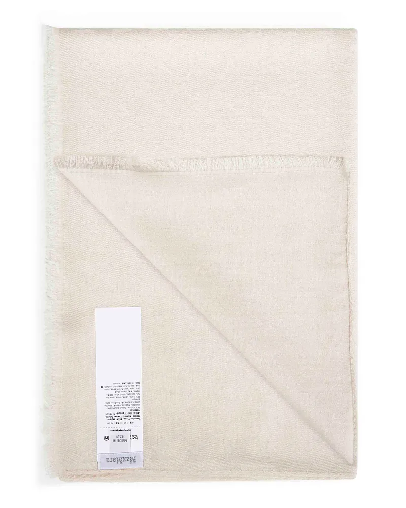 Max Mara Monogram Jacquard Scarf — Ivory Ivory