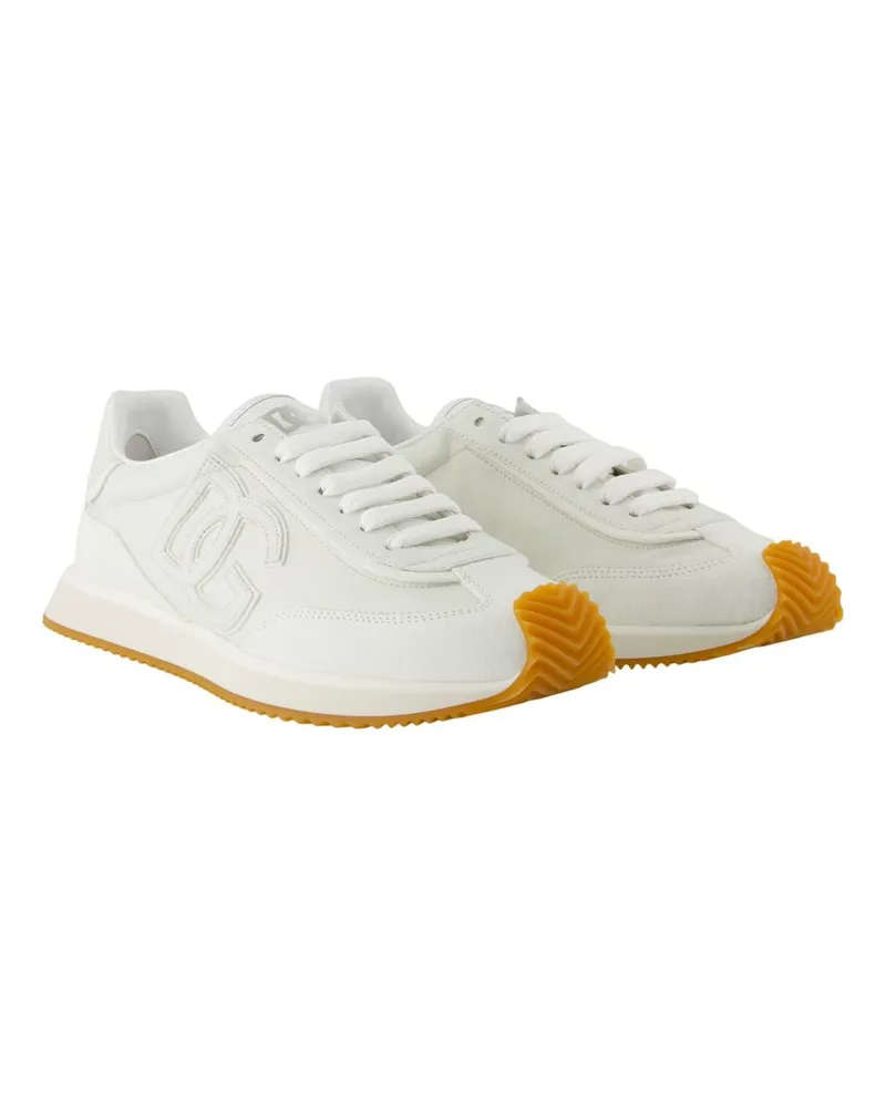 Dolce & Gabbana Men's Bassa Sneaker White Calfskin White