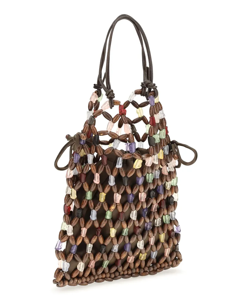 STAUD Women's Karla Bag Sea Glass Multi Shoulder Brown