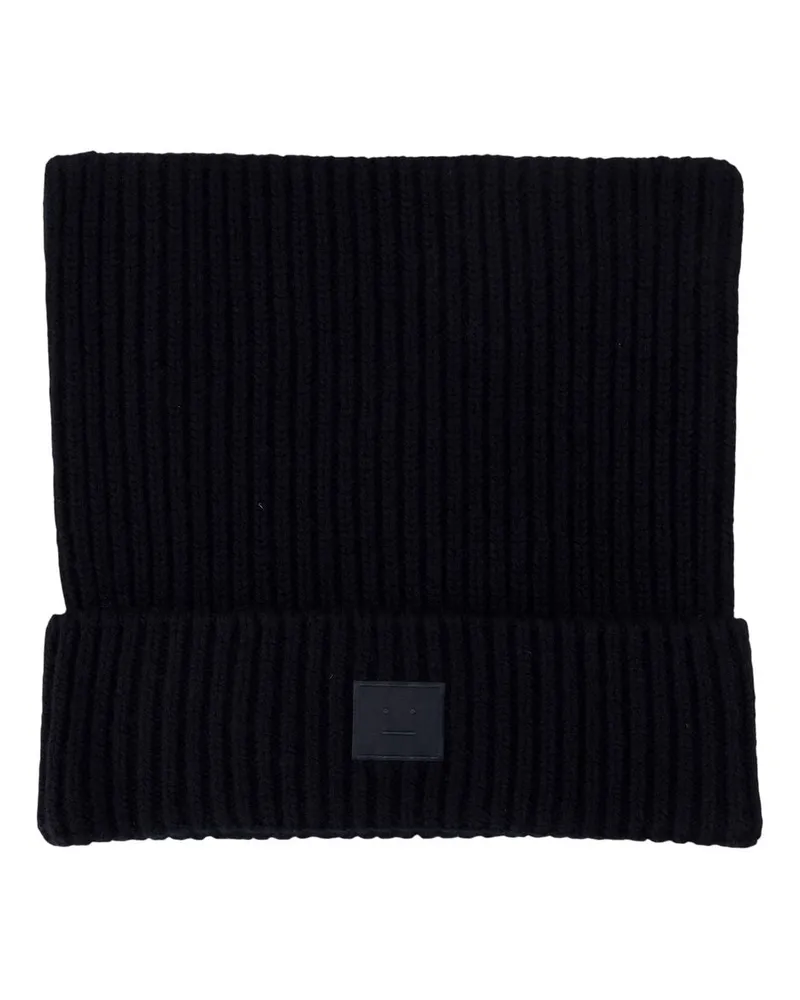 Acne Studios Unisex Beanie -  Cotton Black Accessories Hats Black