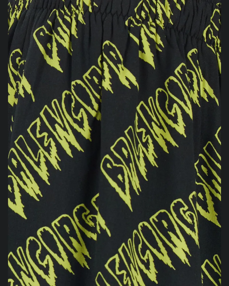 Balenciaga Creeper Viscose Bermuda Shorts — Yellow Yellow