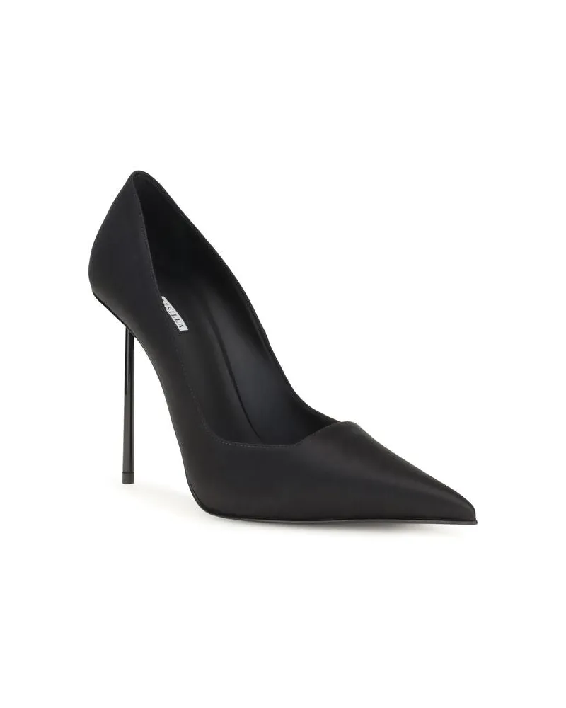 Le Silla Women's Black Calf Leather Bos Taurus High Pumps Black